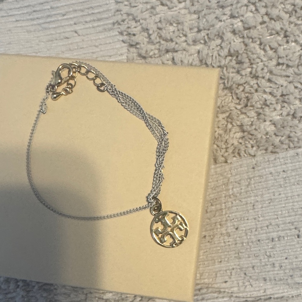 Tory Burch Gold white twisted bracelet - Picture 2 of 4